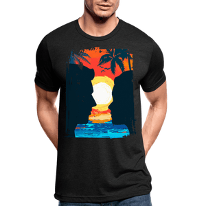 TeeFEVA Unisex Tri-Blend T-Shirt | Bella & Canvas Unisex Summer T-Shirt | Silhouette yellow sun
