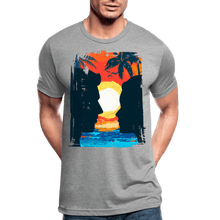 Load image into Gallery viewer, TeeFEVA Unisex Tri-Blend T-Shirt | Bella &amp; Canvas Unisex Summer T-Shirt | Silhouette yellow sun