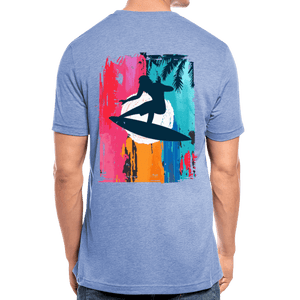 TeeFEVA Unisex Tri-Blend T-Shirt | Bella & Canvas Unisex Summer T-Shirt | Surf front large back