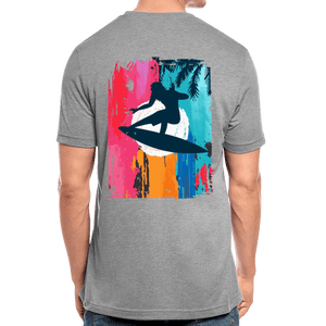 TeeFEVA Unisex Tri-Blend T-Shirt | Bella & Canvas Unisex Summer T-Shirt | Surf front large back