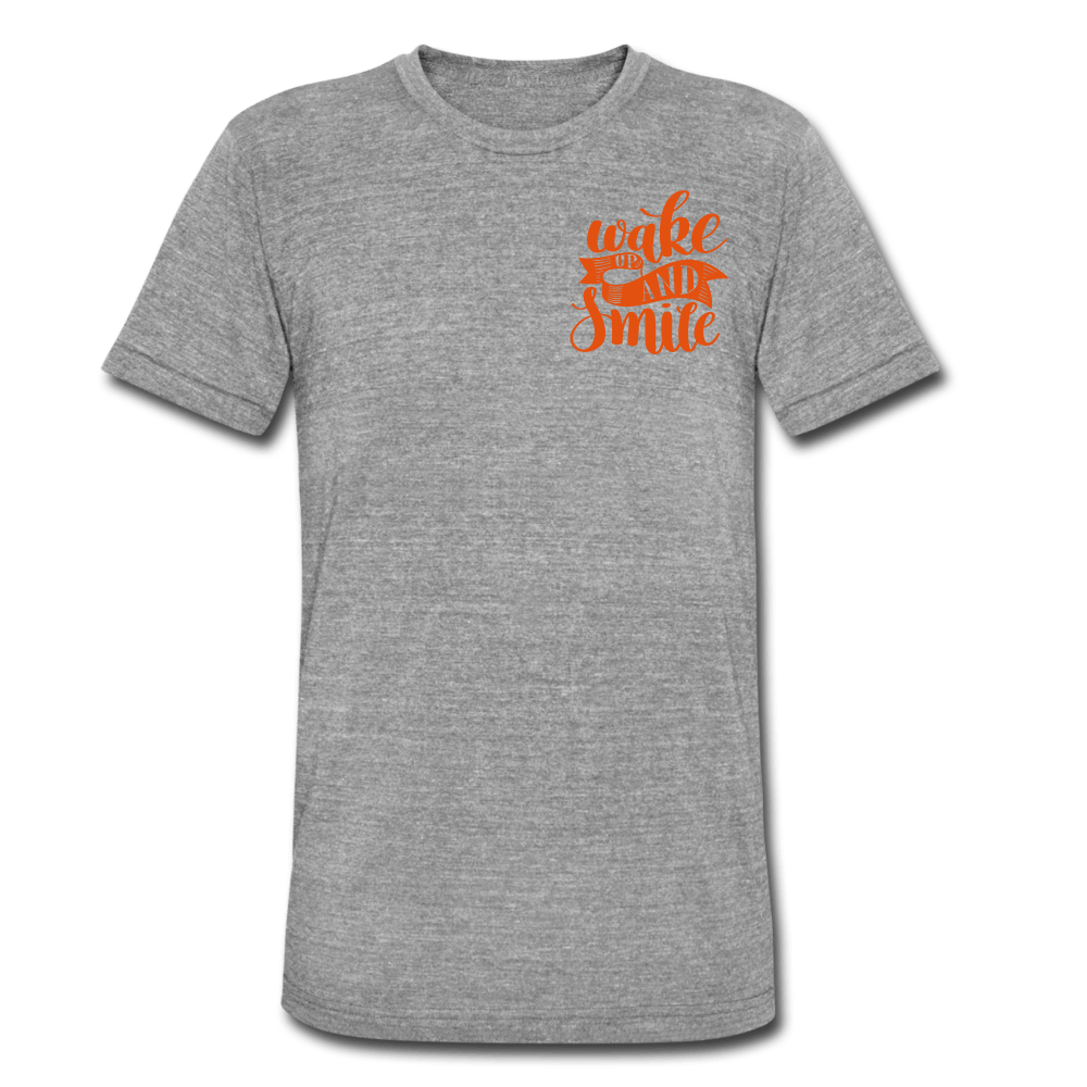 TeeFEVA Unisex Tri-Blend T-Shirt | Bella & Canvas Unisex Tri-Blend T-Shirt | Wake Up And Smile | Smile More